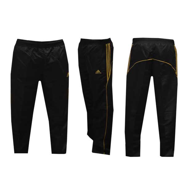 tuta adidas nera strisce oro